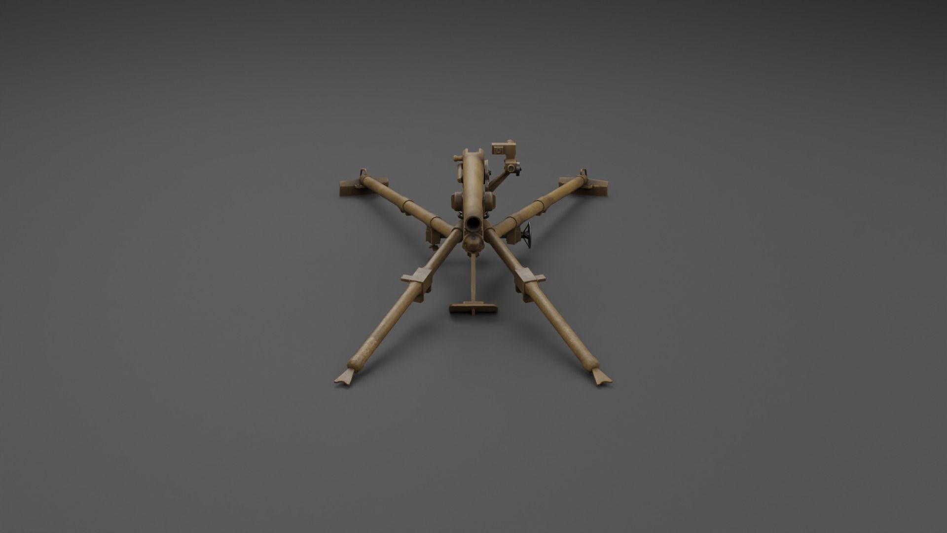 Type 11 37 mm infantry gun Low-poly 3D model_24