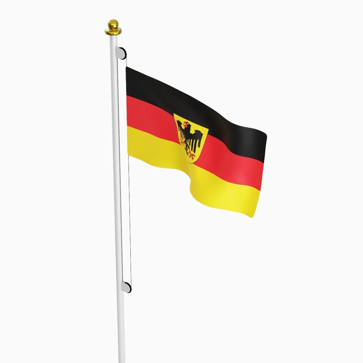 Flag of the Germany Old Low-poly 3D model_2