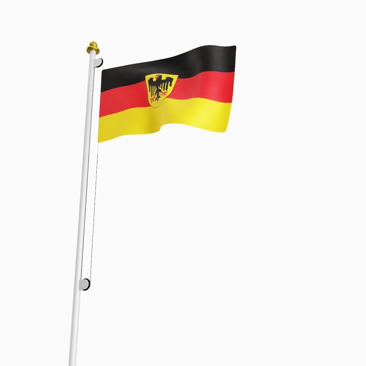 Flag of the Germany Old Low-poly 3D model_6