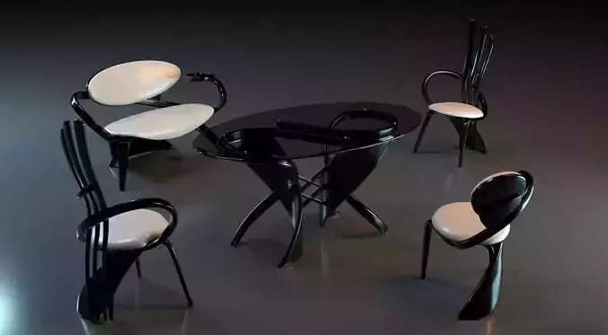 Table with chairs More Batoidea