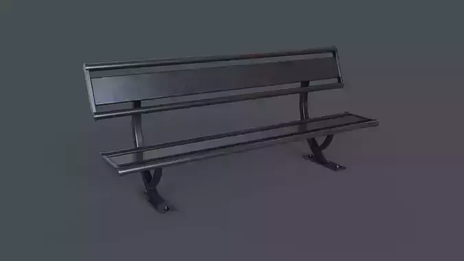 Metal Modern Bench 24 PBR Game Ready