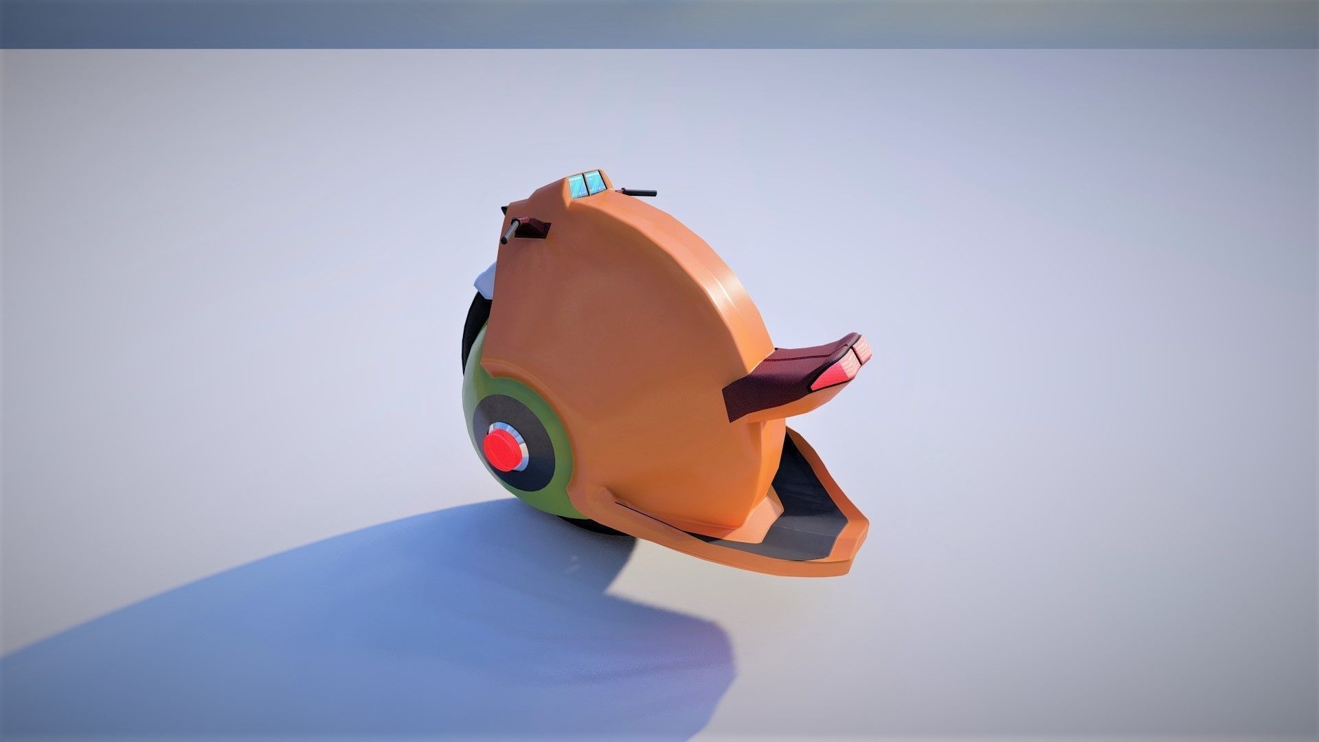 motocycle motorcycle with ball Low-poly 3D model_2