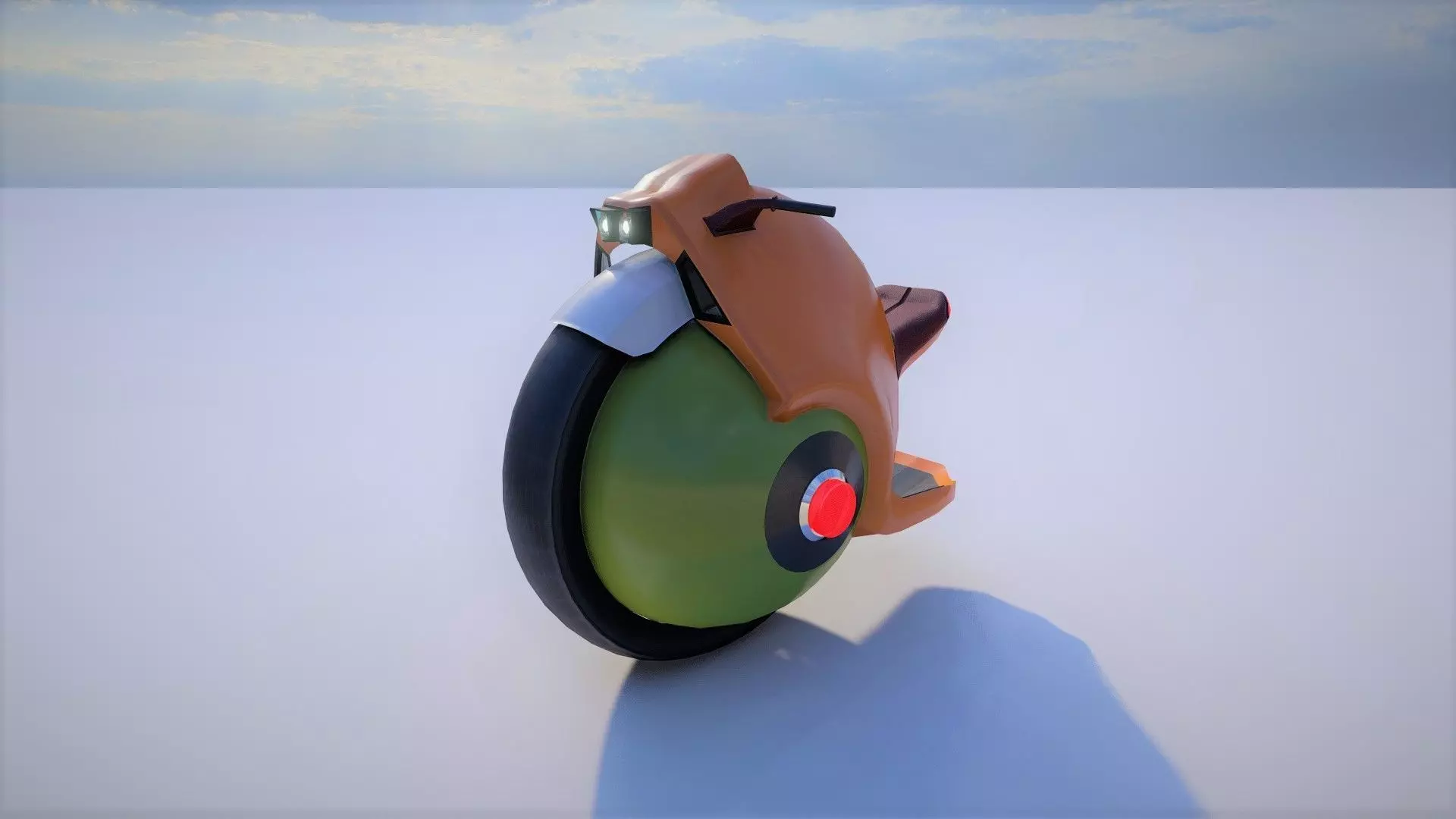 motocycle motorcycle with ball Low-poly 3D model_0