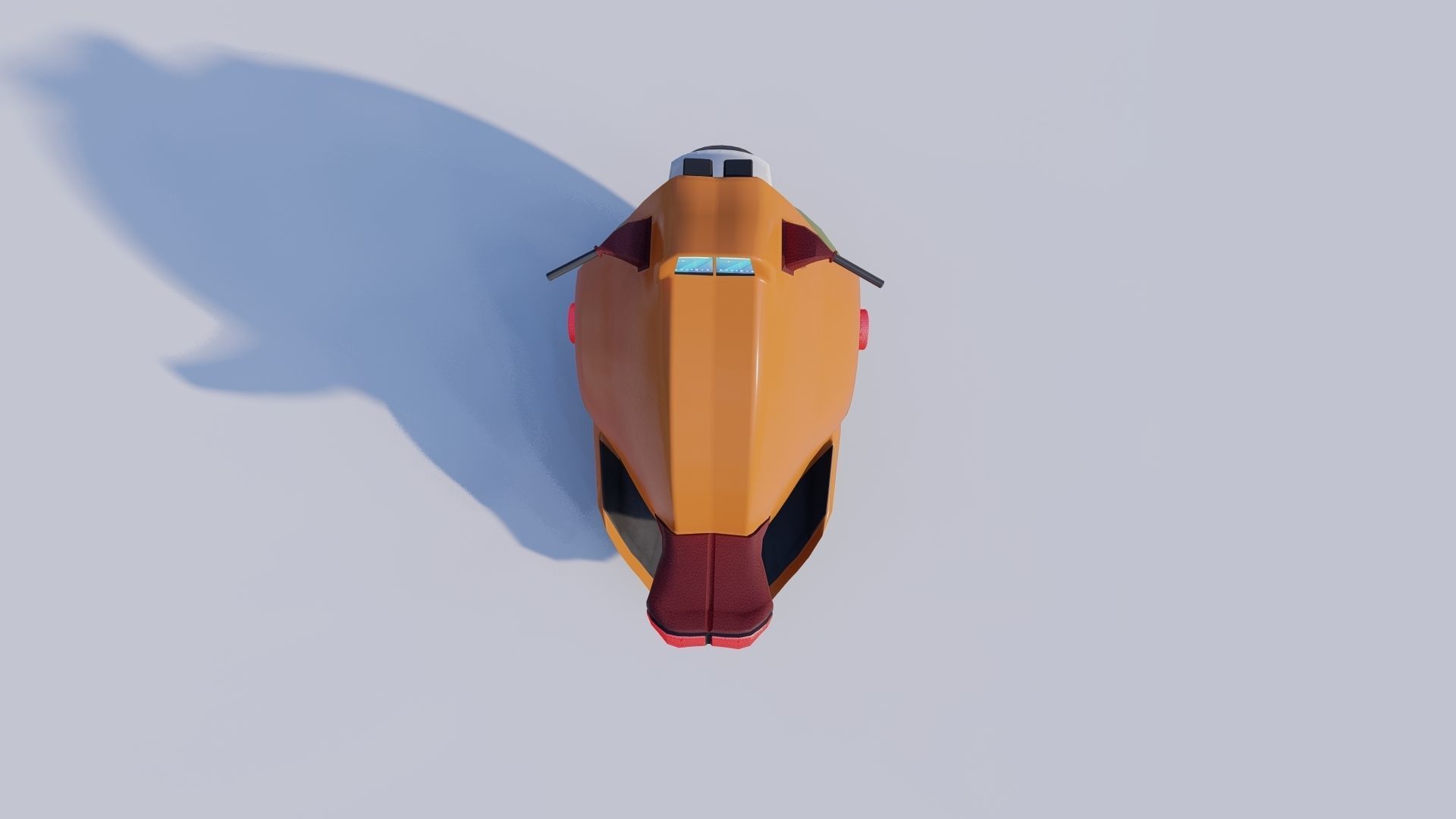 motocycle motorcycle with ball Low-poly 3D model_3