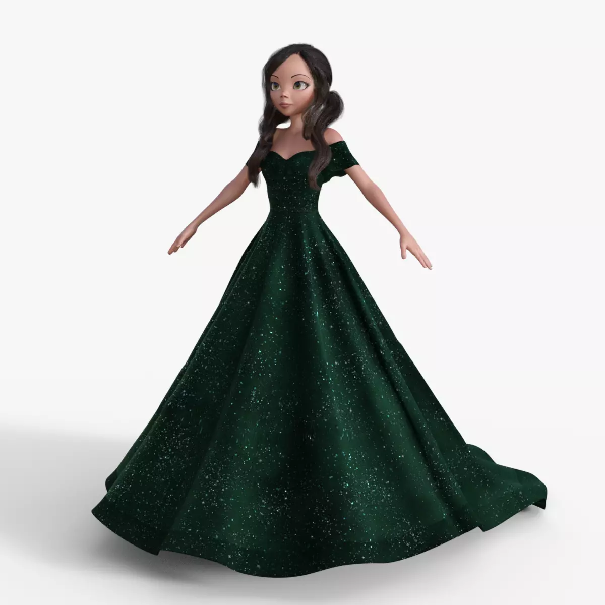 Princess Character Rigged 3D model rigged | CGTrader