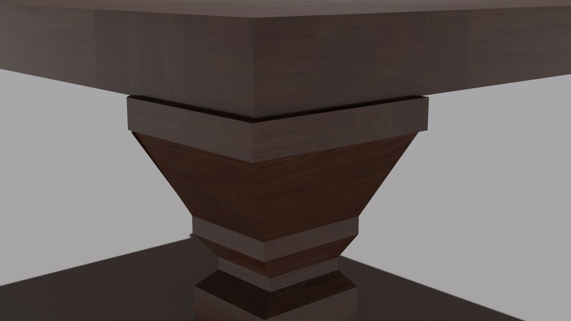 Wood Table Simple Low Poly 3D Model Low-poly 3D model_2
