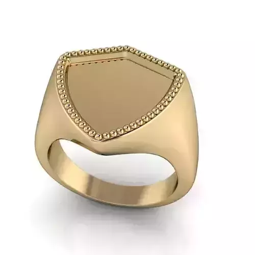 personalized Mens Custom Signet Shank Ring