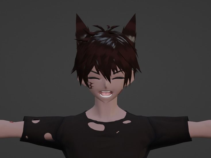 3D model Anime Boy 3D Low-poly Model VR / AR / low-poly | CGTrader