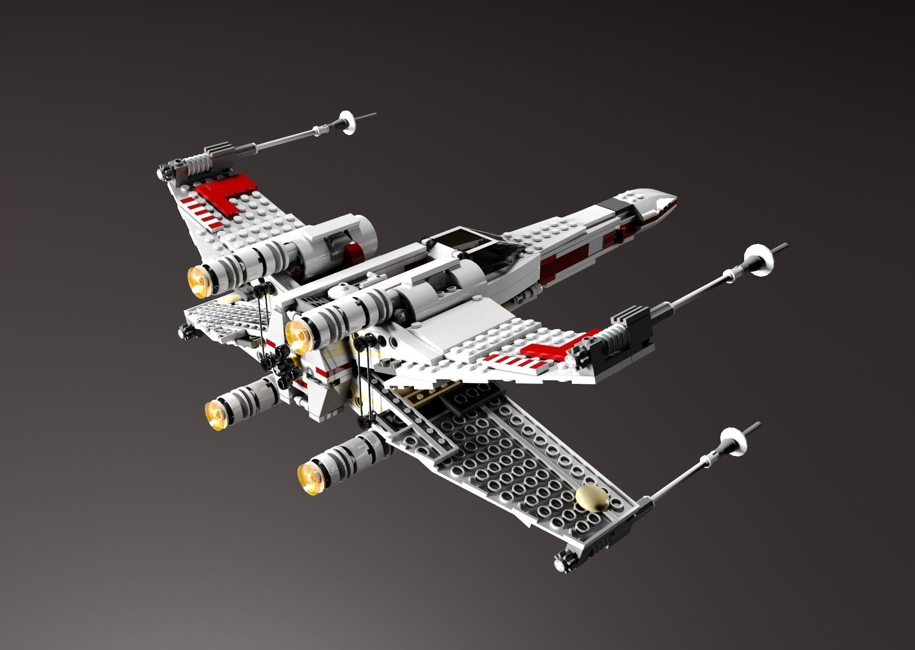 LEGO SW X-Wing 3D model_2