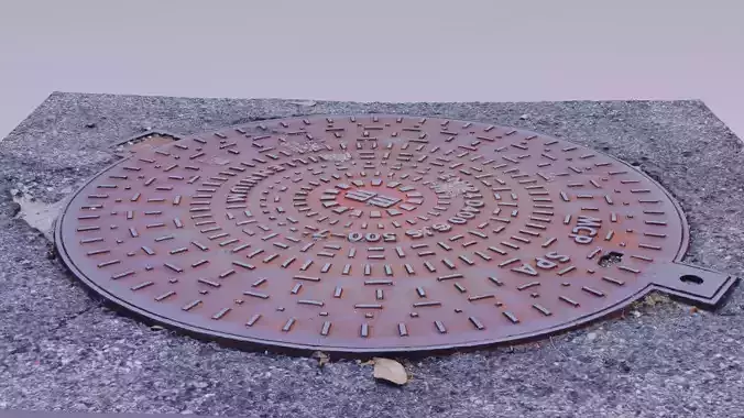 Cover manhole 07 raw scan 3D model Cover manhole 07 raw scan 3D model