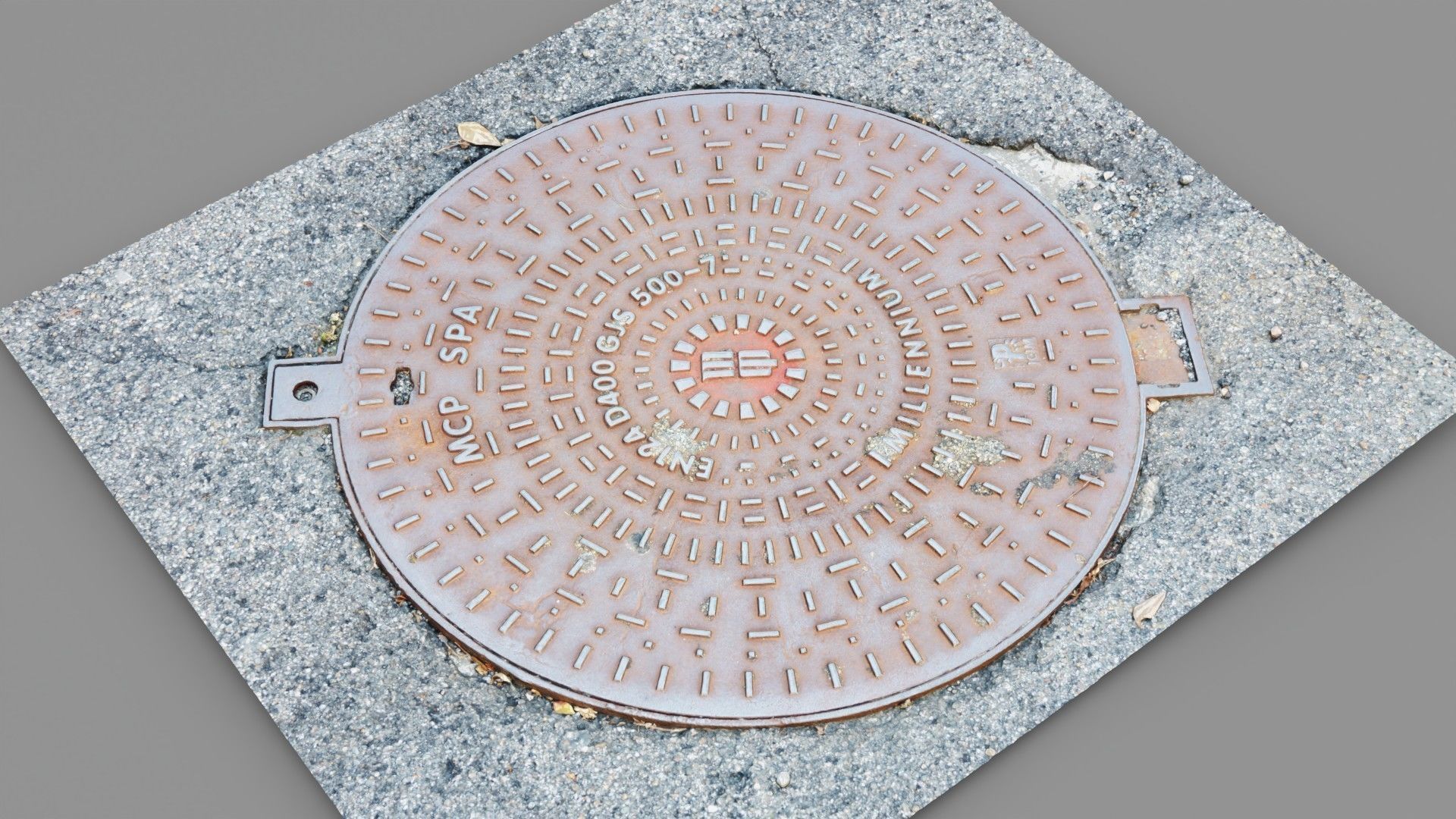 Cover manhole 07 raw scan 3D model_16