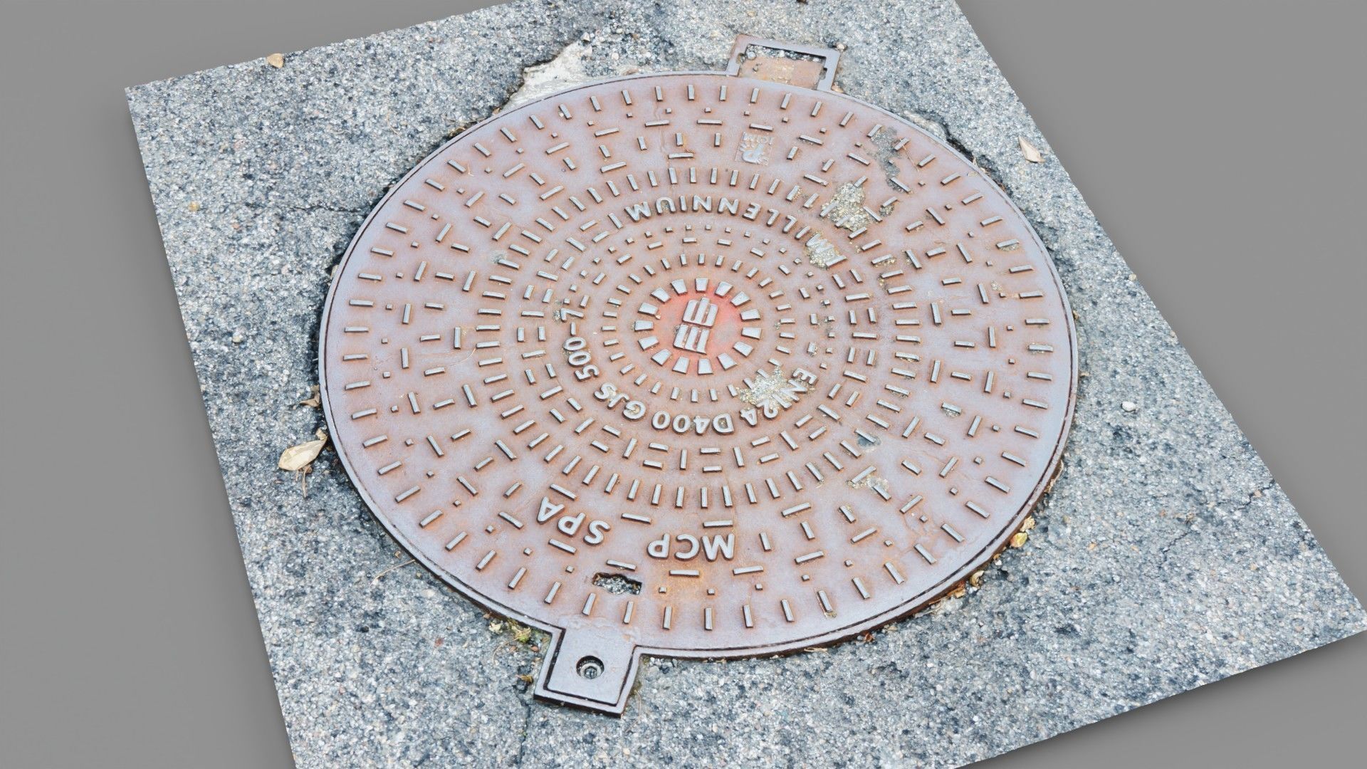 Cover manhole 07 raw scan 3D model_18