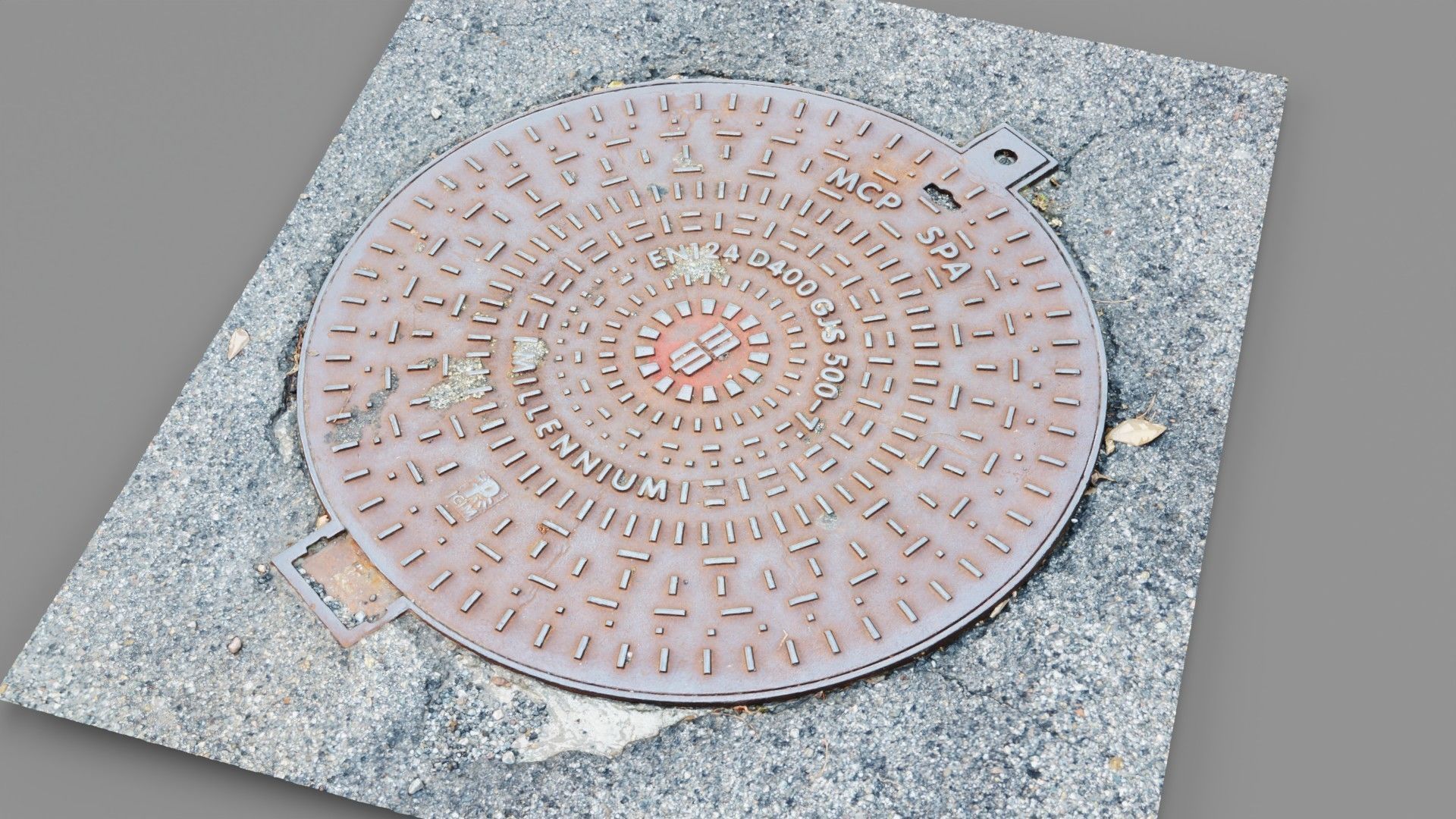 Cover manhole 07 raw scan 3D model_12