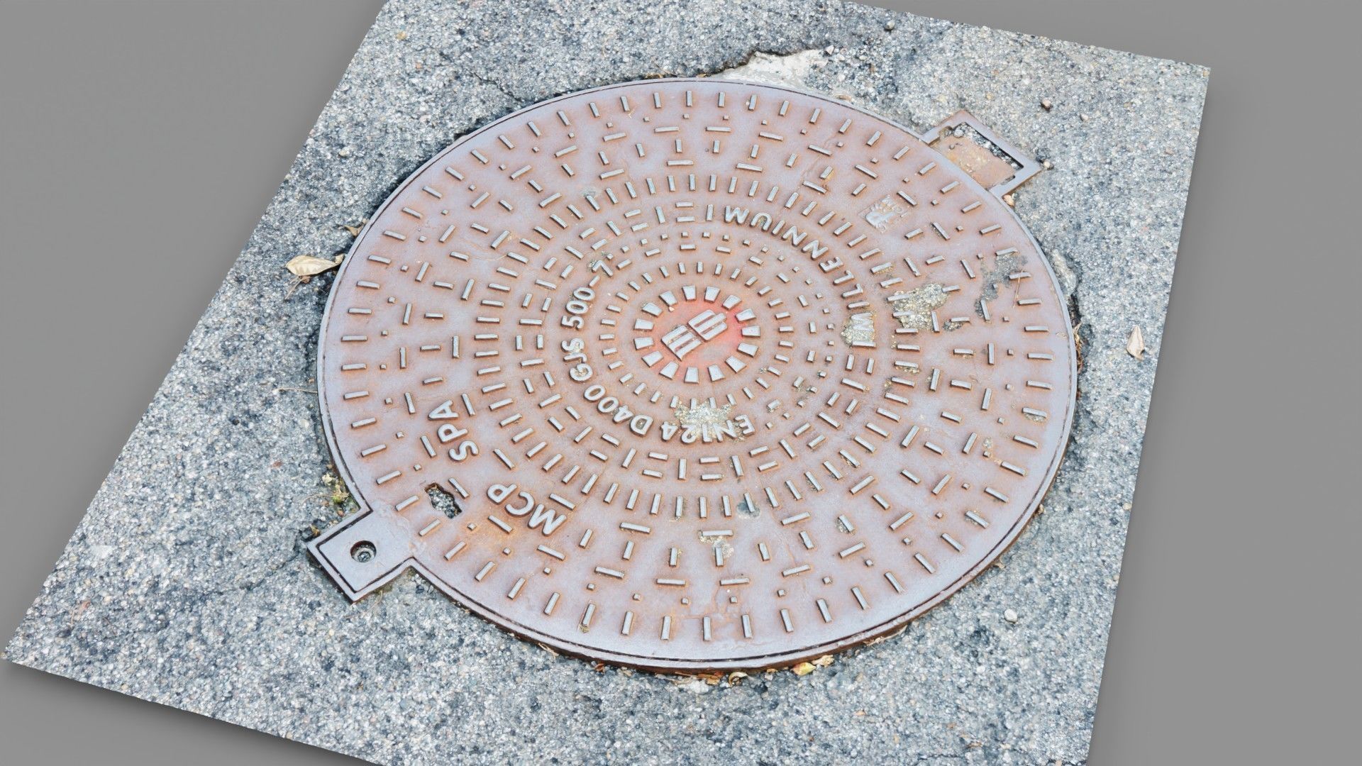 Cover manhole 07 raw scan 3D model_17