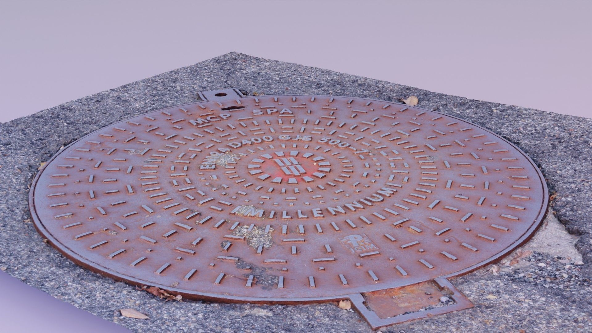 Cover manhole 07 raw scan 3D model_4