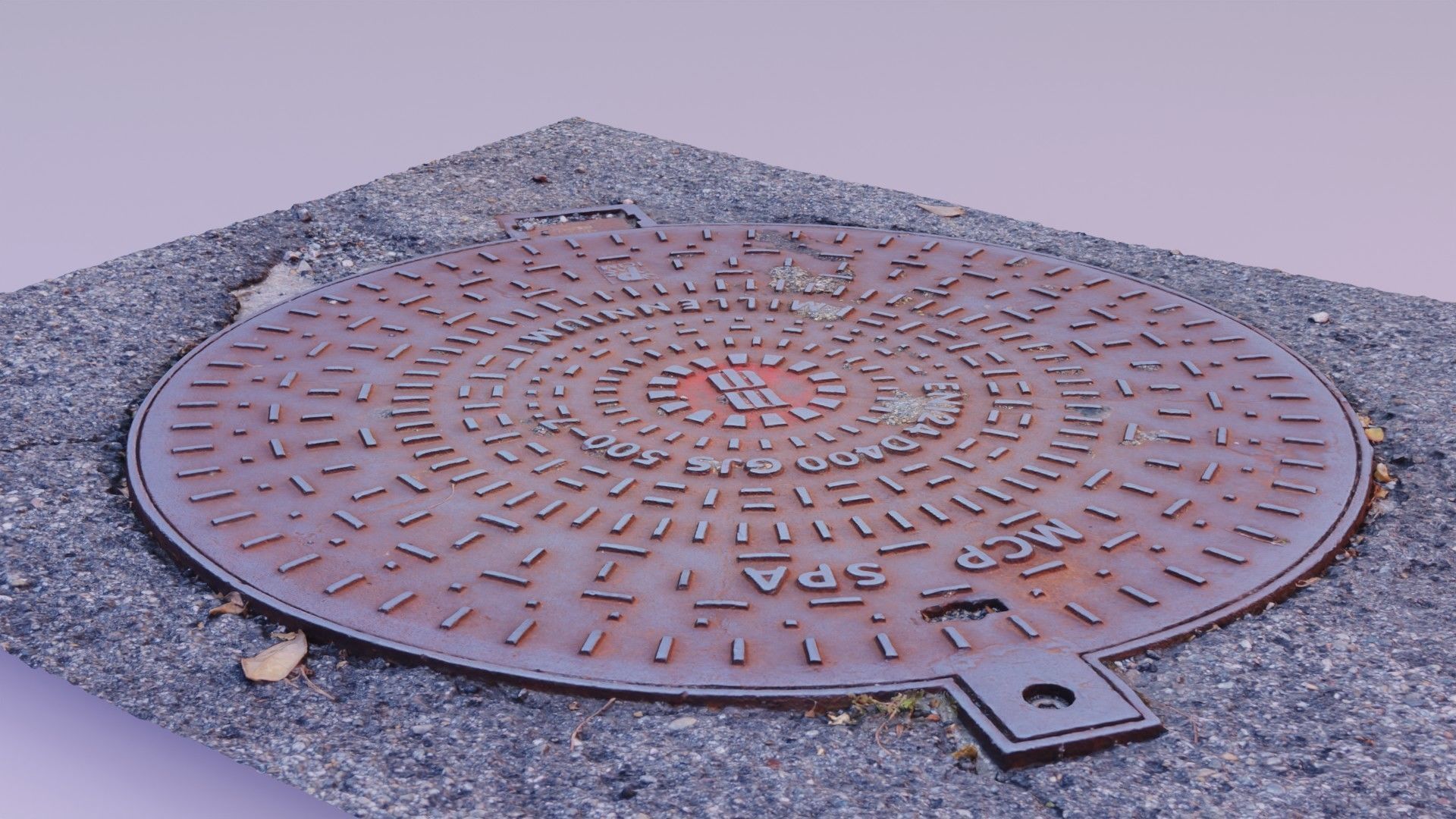 Cover manhole 07 raw scan 3D model_9