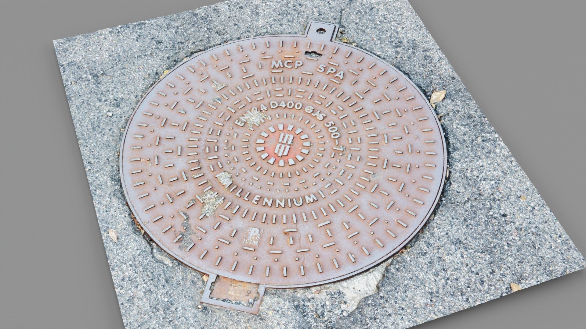 Cover manhole 07 raw scan 3D model_13