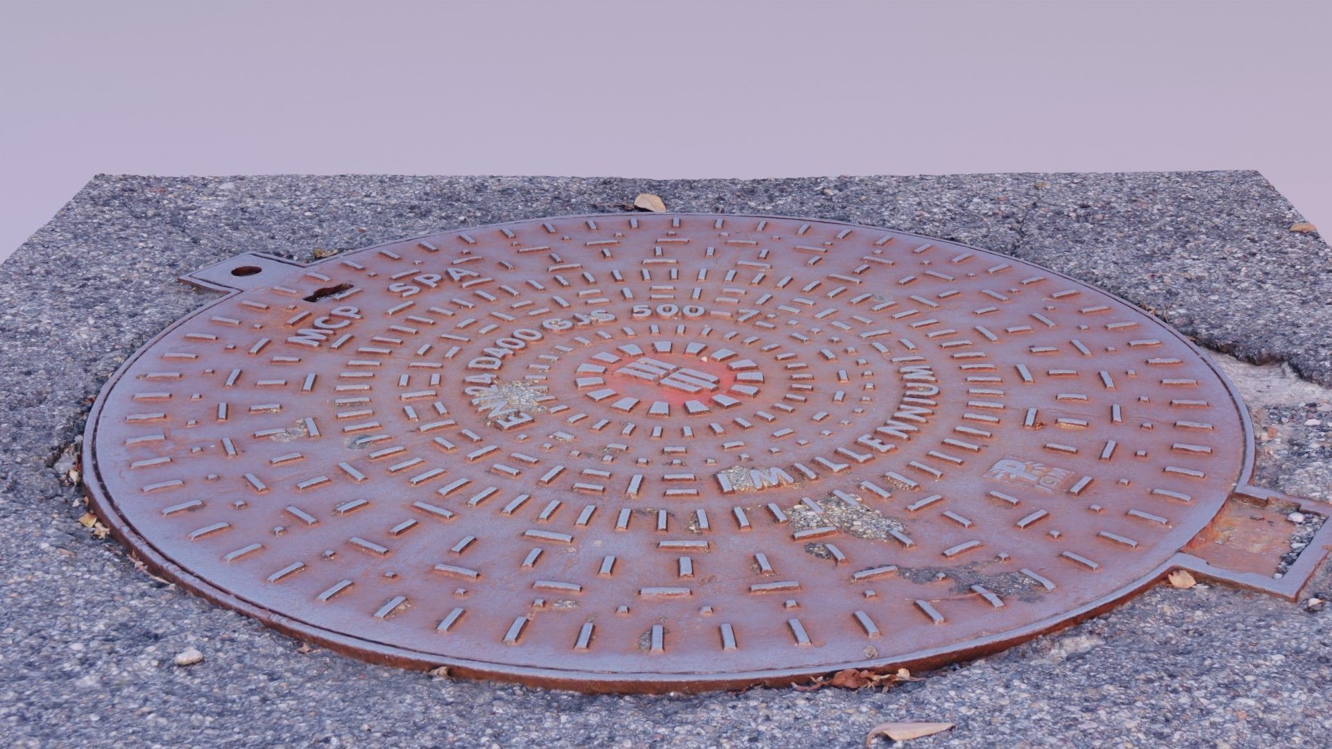 Cover manhole 07 raw scan 3D model_5