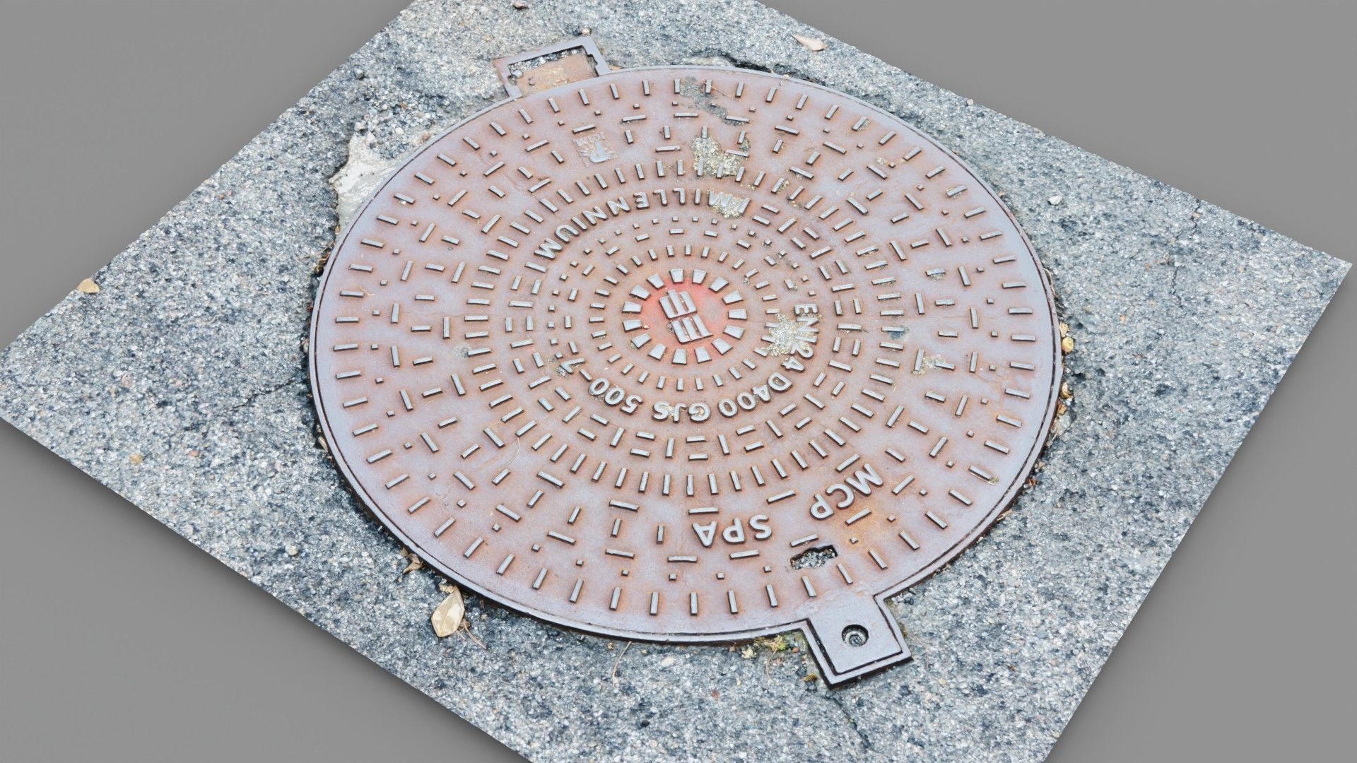 Cover manhole 07 raw scan 3D model_19