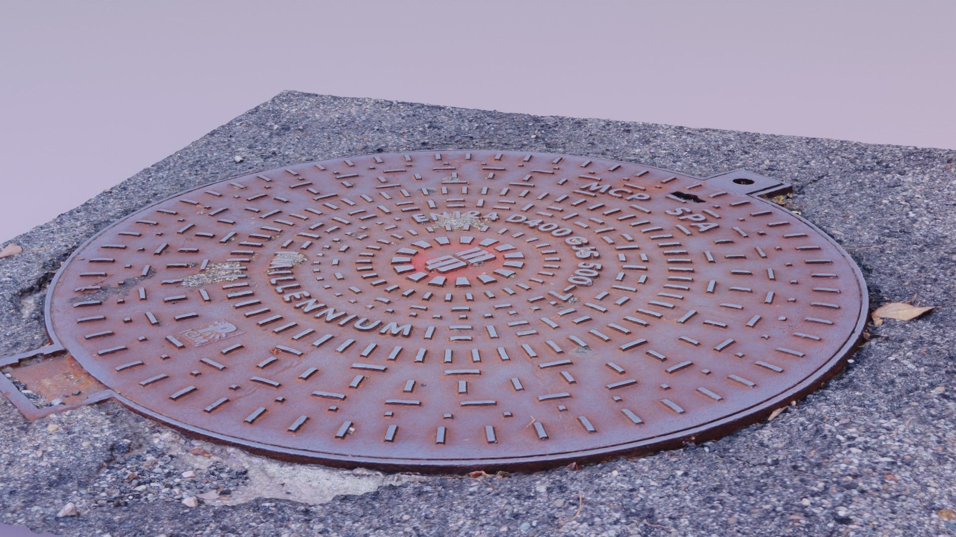 Cover manhole 07 raw scan 3D model_2
