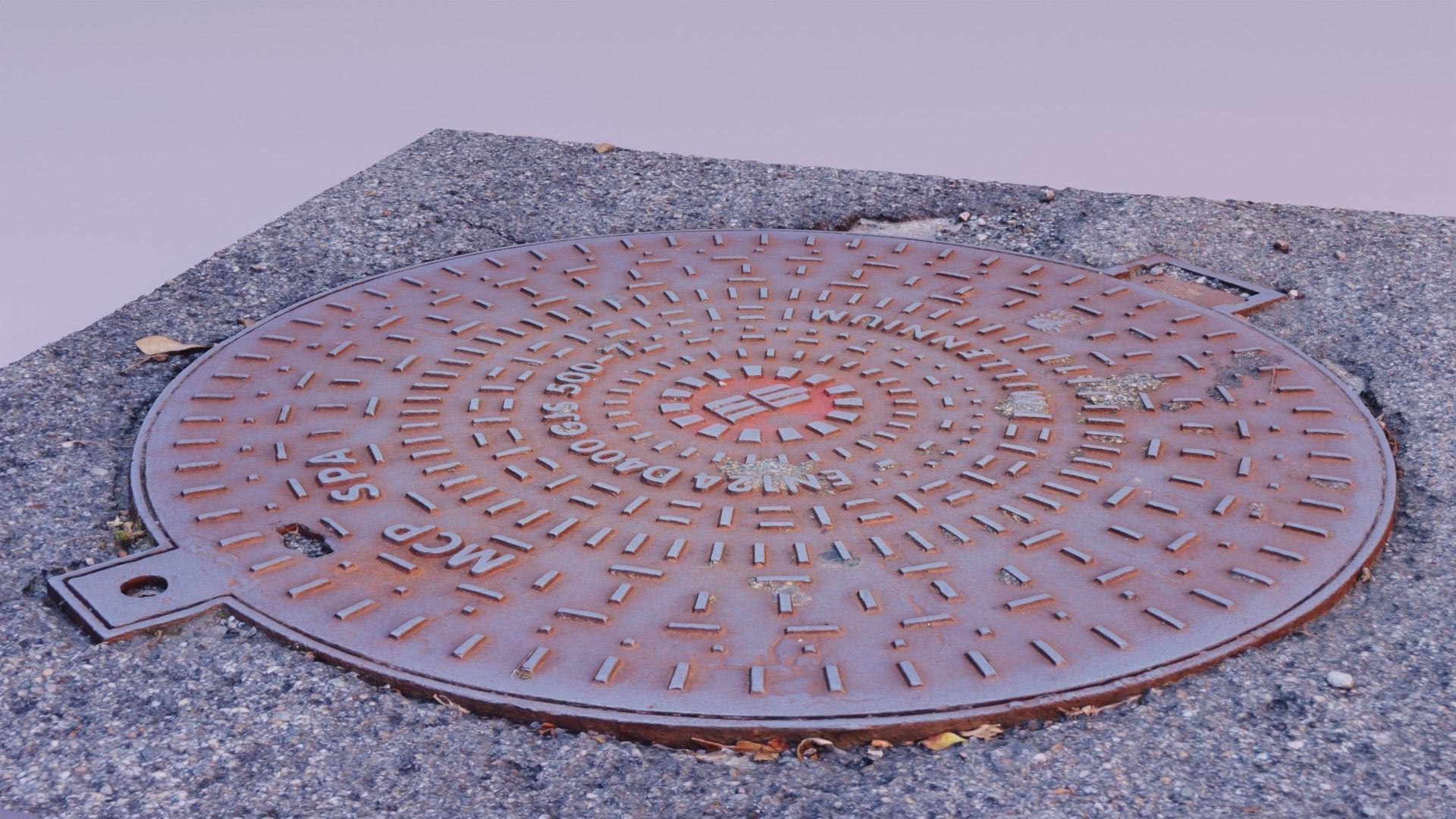 Cover manhole 07 raw scan 3D model_7