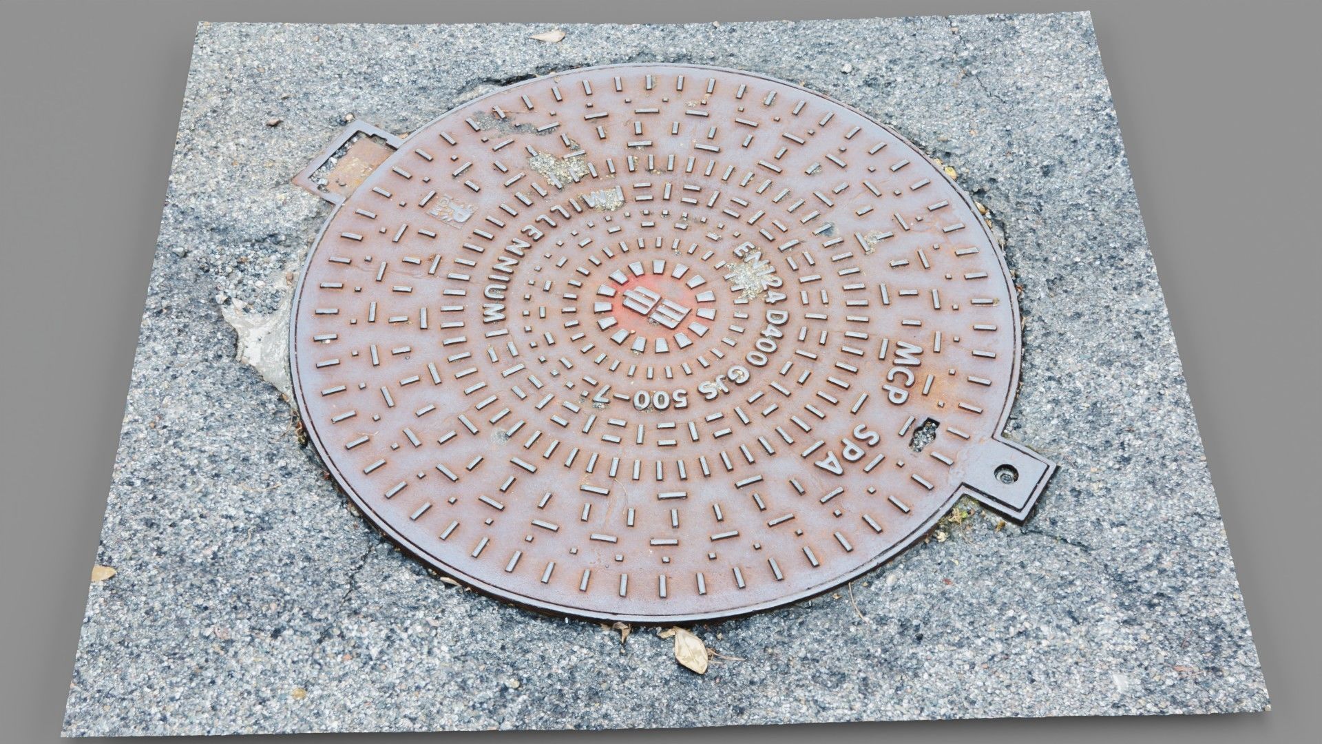 Cover manhole 07 raw scan 3D model_10