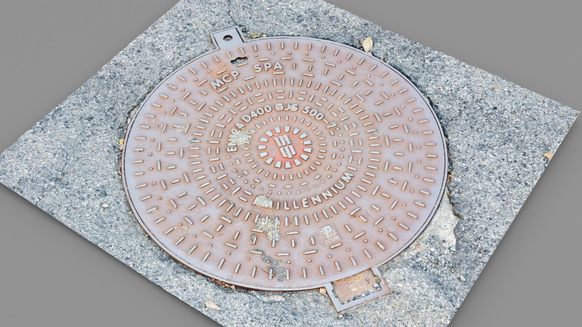 Cover manhole 07 raw scan 3D model_14