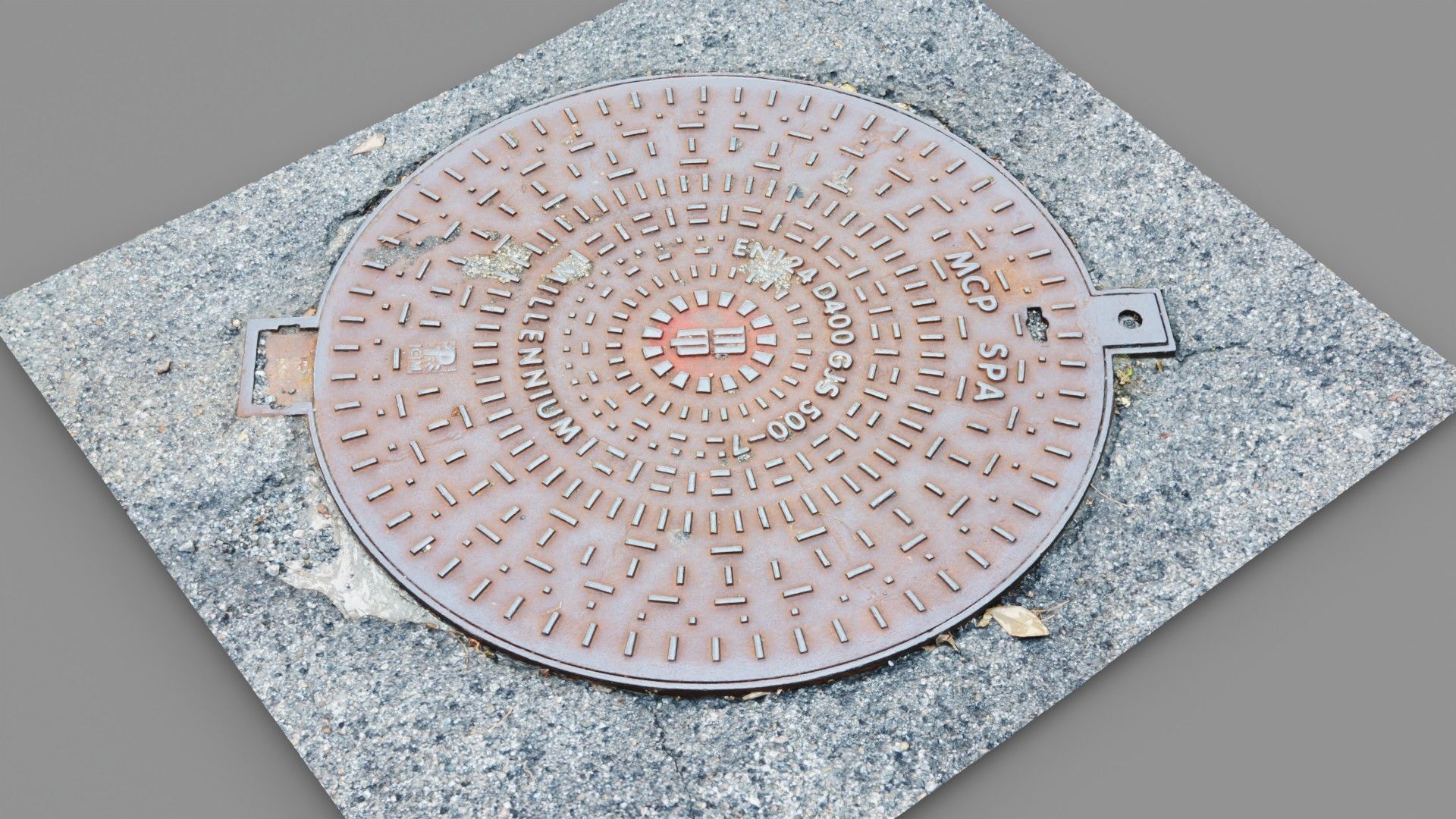 Cover manhole 07 raw scan 3D model_11