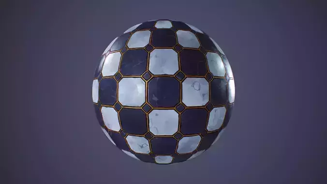 Stylized Marble Floor Material