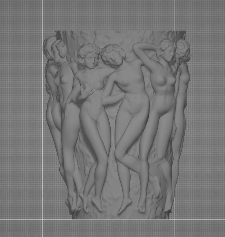 Bacchantes 3d model vase with women 3D print model_3