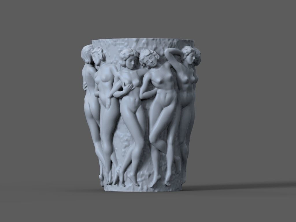 Bacchantes 3d model vase with women 3D print model_9