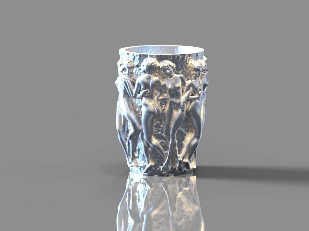 Bacchantes 3d model vase with women 3D print model_11