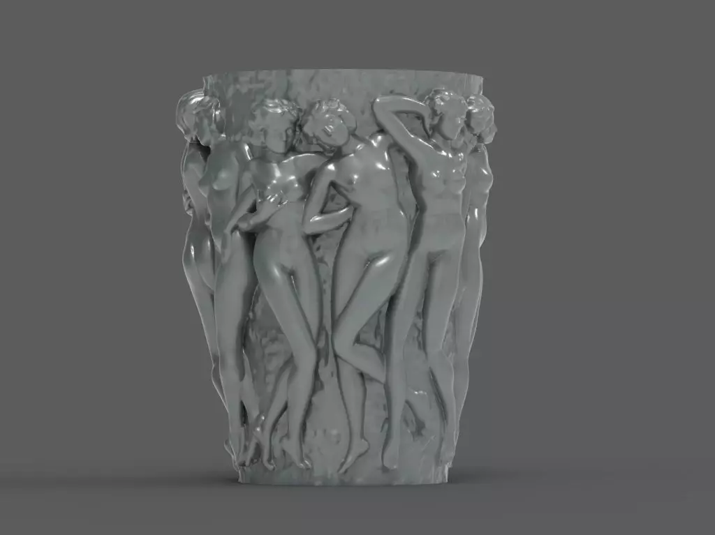 Bacchantes 3d model vase with women 3D print model_0