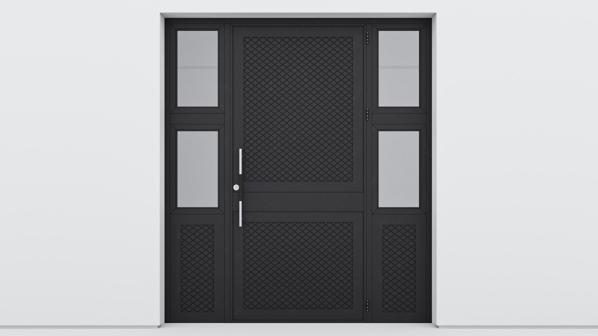 Aluminium door 90 3D model_1