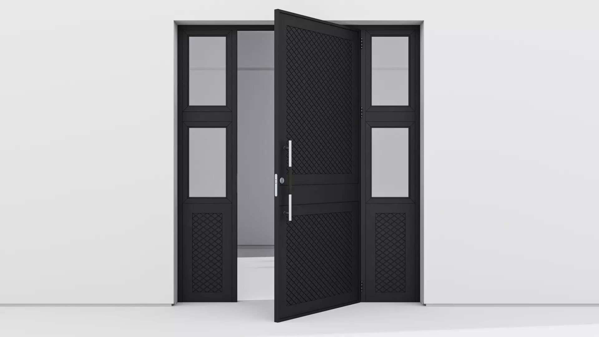 Aluminium door 90 3D model_0
