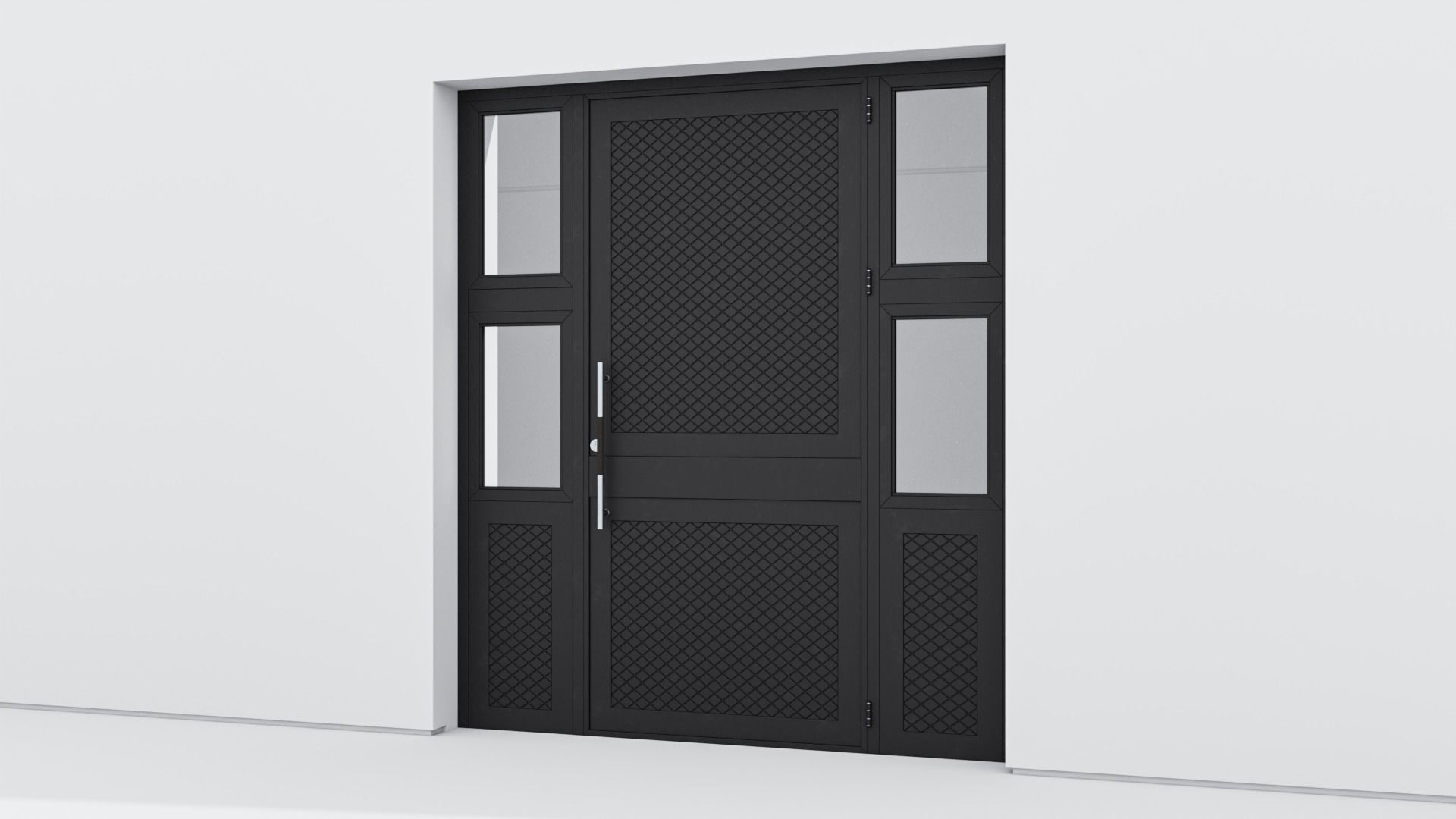 Aluminium door 90 3D model_2