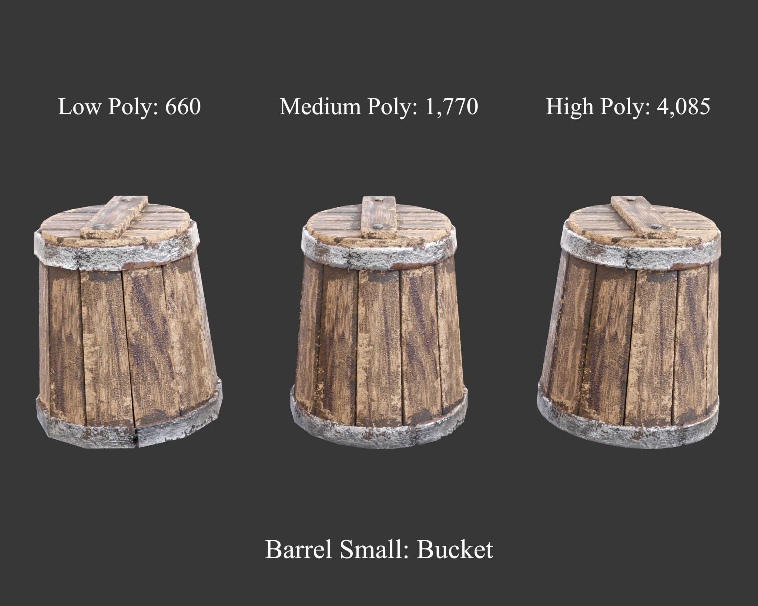 Medieval Collection Containers Barrels and Buckets _33