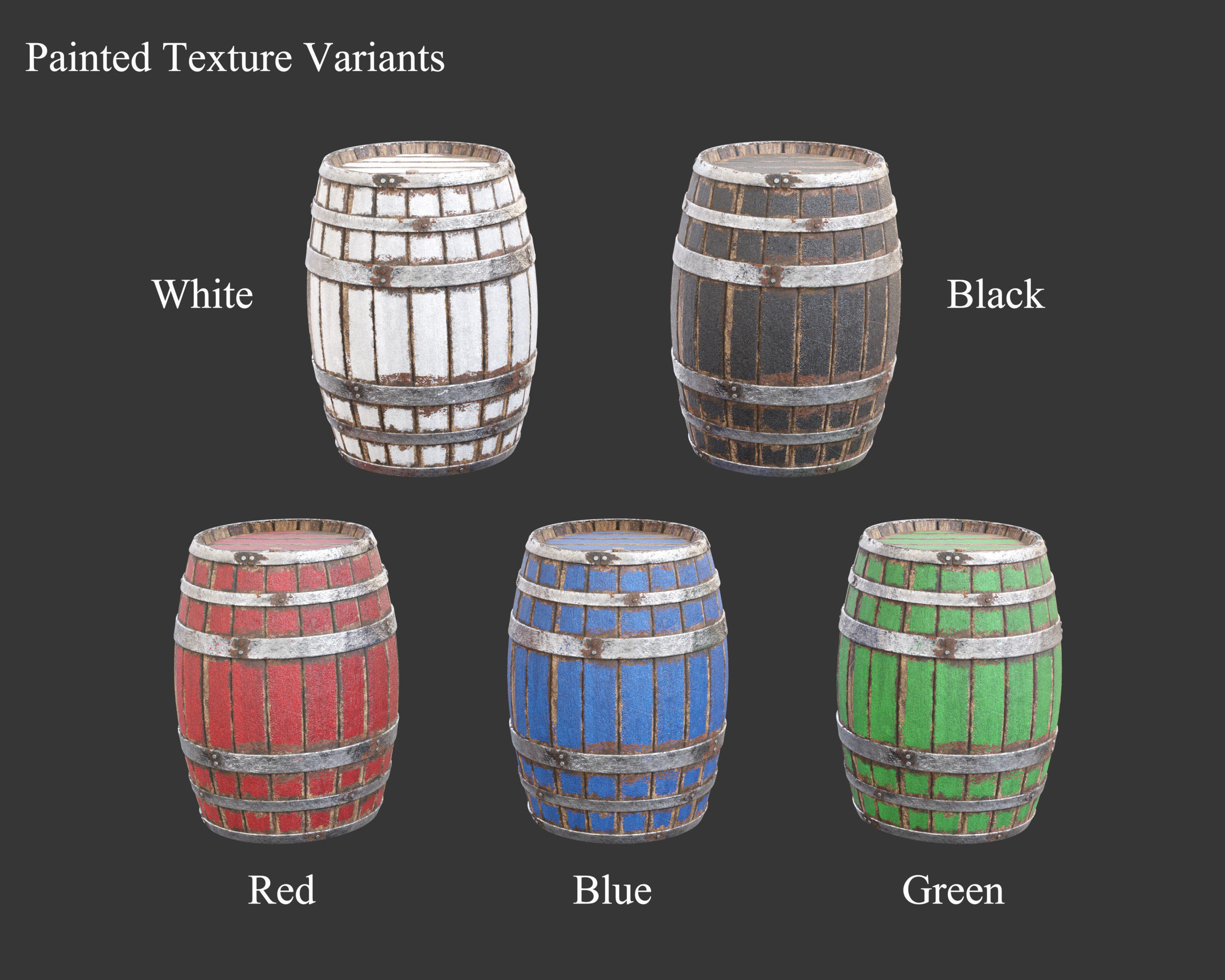 Medieval Collection Containers Barrels and Buckets _8