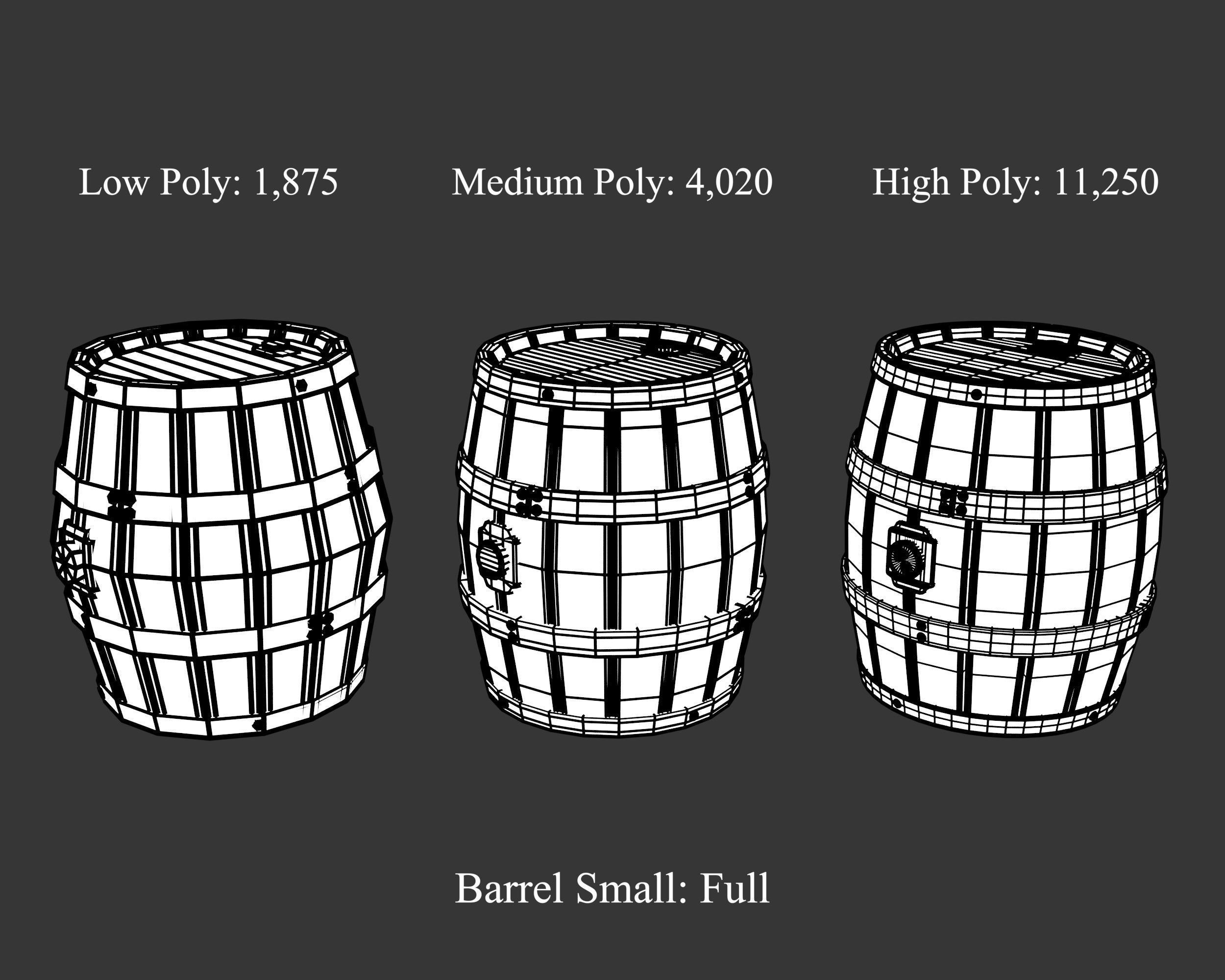 Medieval Collection Containers Barrels and Buckets _30