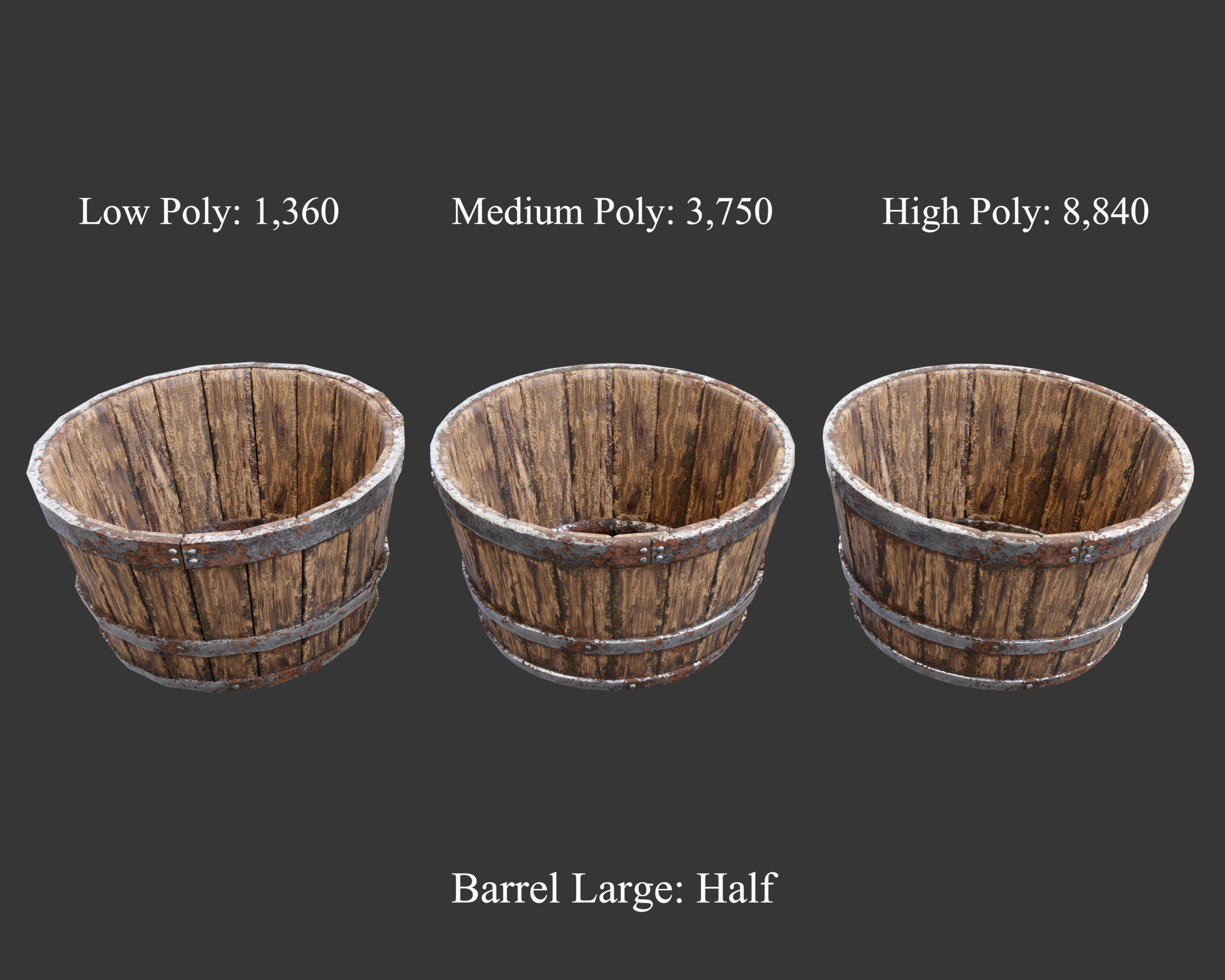 Medieval Collection Containers Barrels and Buckets _27