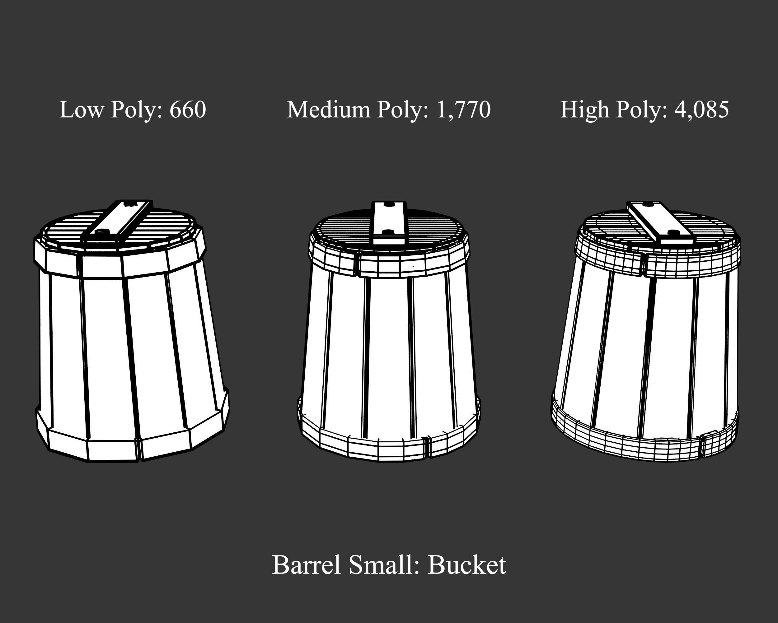 Medieval Collection Containers Barrels and Buckets _34