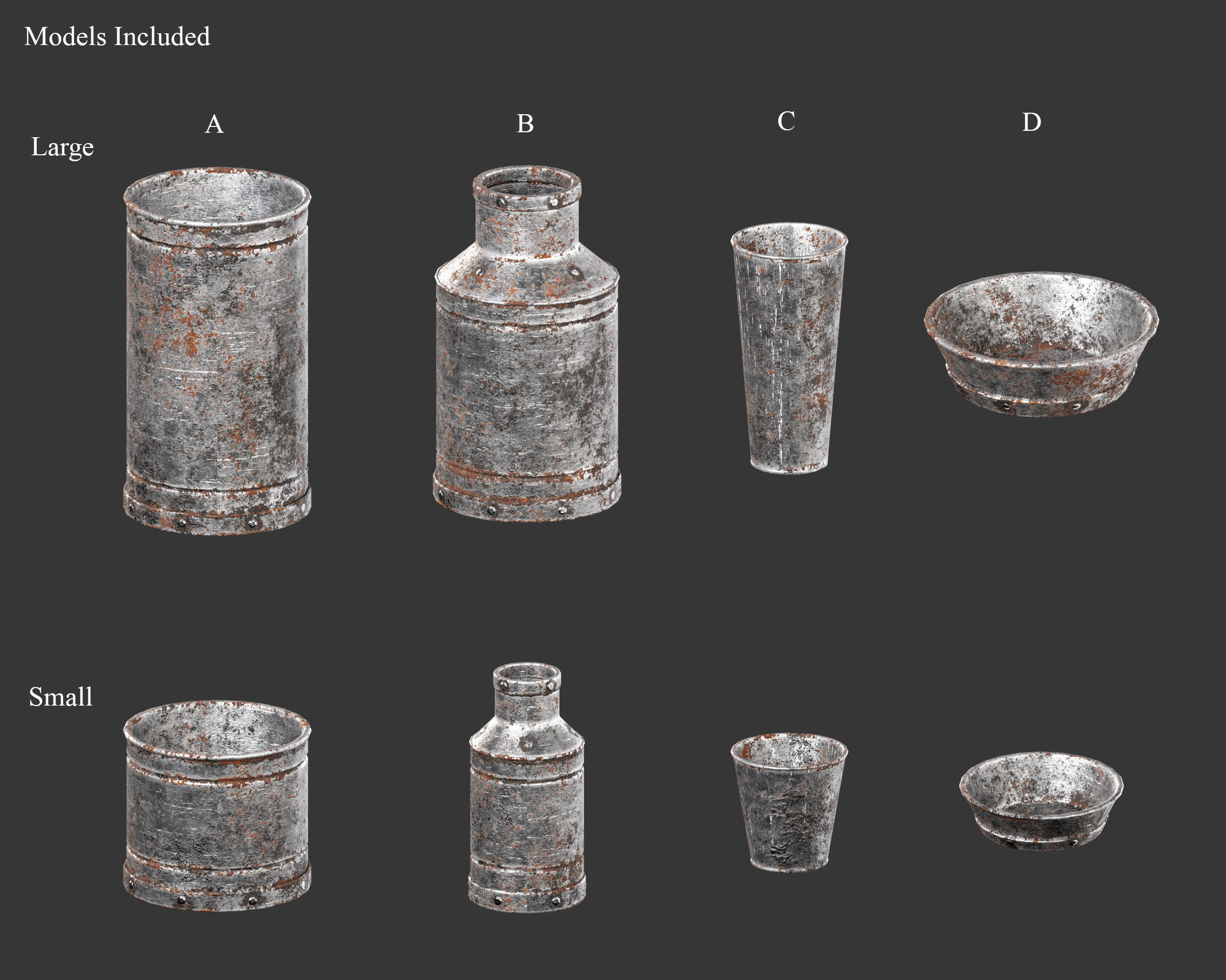 Medieval Collection Containers Barrels and Buckets _3