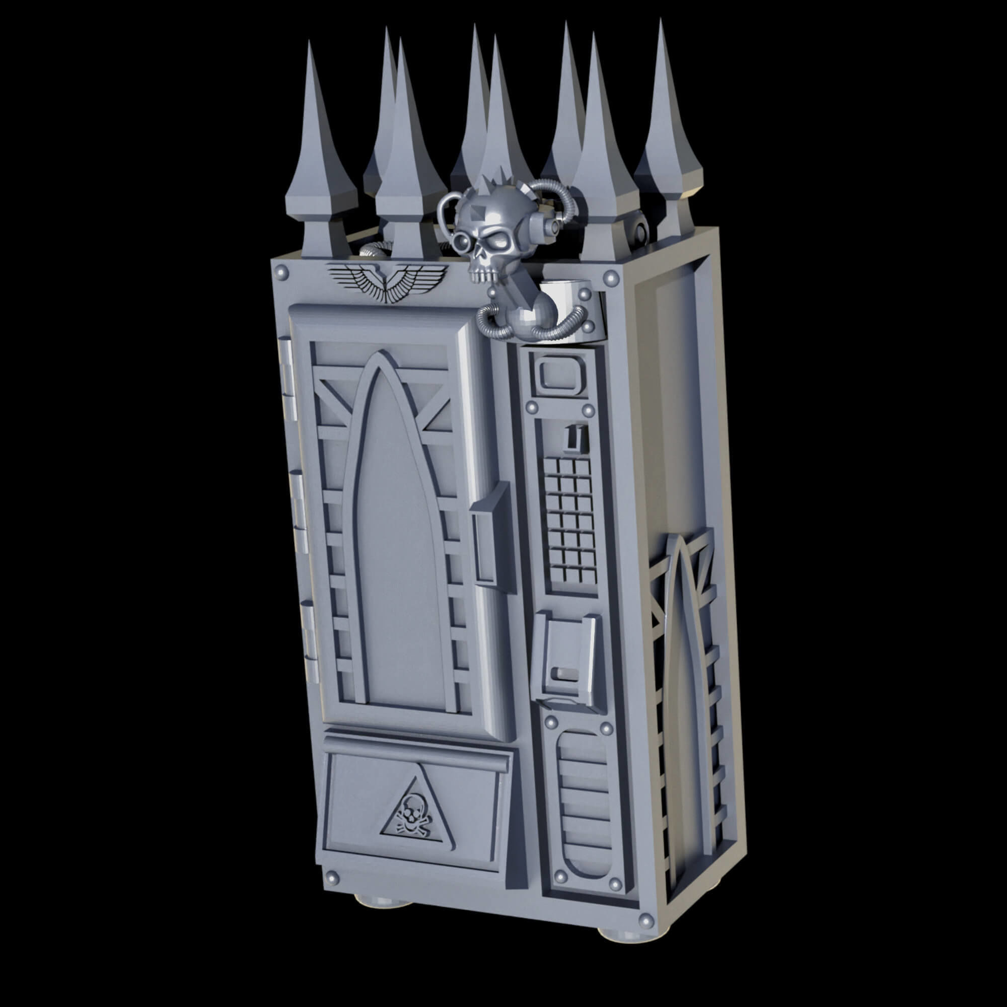 Gothic Sci Fi City Scatter Terrain Pack A  3D print model_12