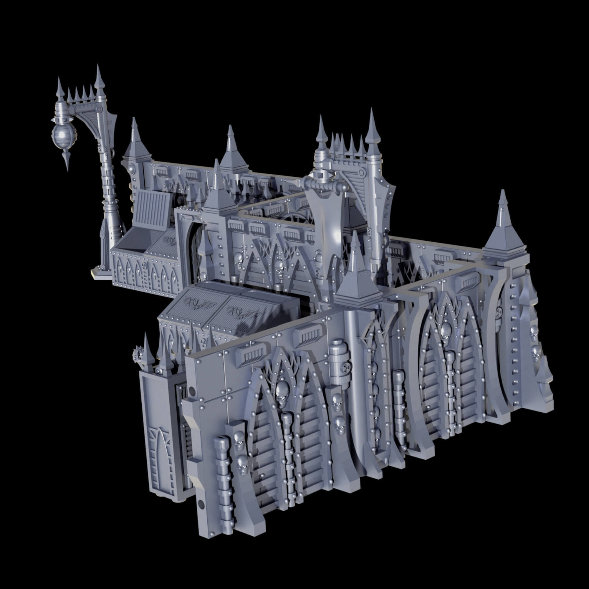 Gothic Sci Fi City Scatter Terrain Pack A  3D print model_28