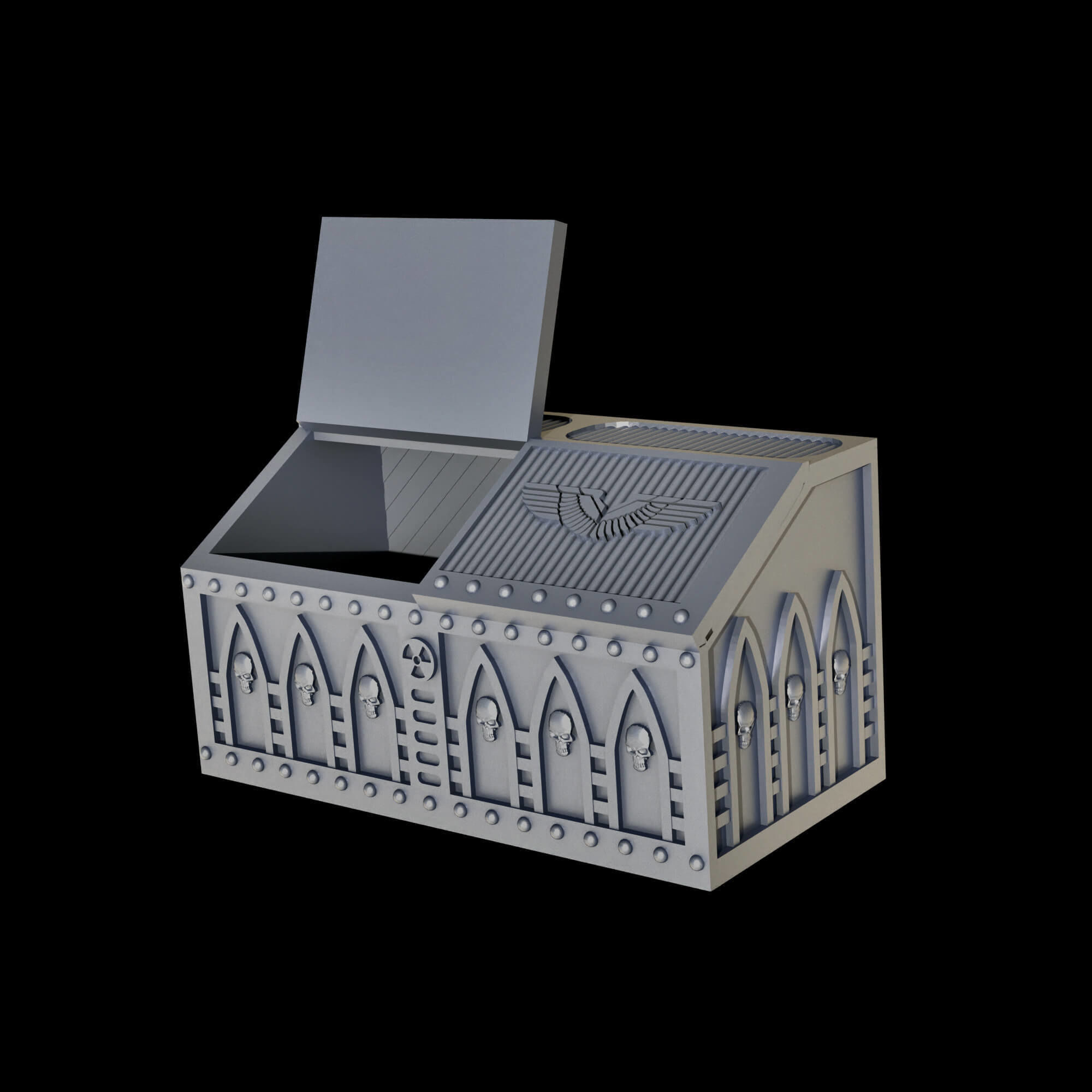 Gothic Sci Fi City Scatter Terrain Pack A  3D print model_24