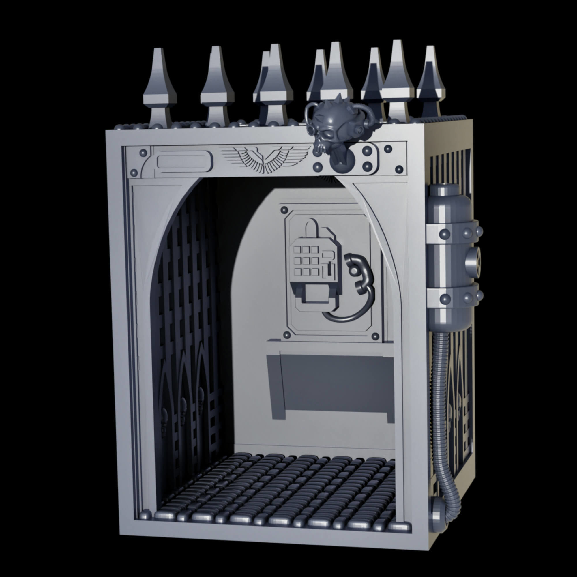 Gothic Sci Fi City Scatter Terrain Pack A  3D print model_16