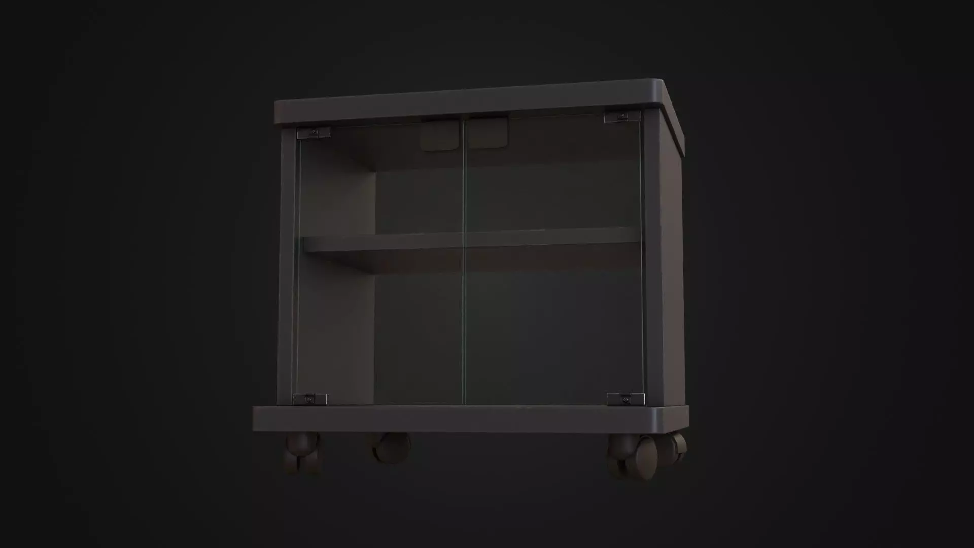 Old TV Stand 01 Low-poly 3D model
