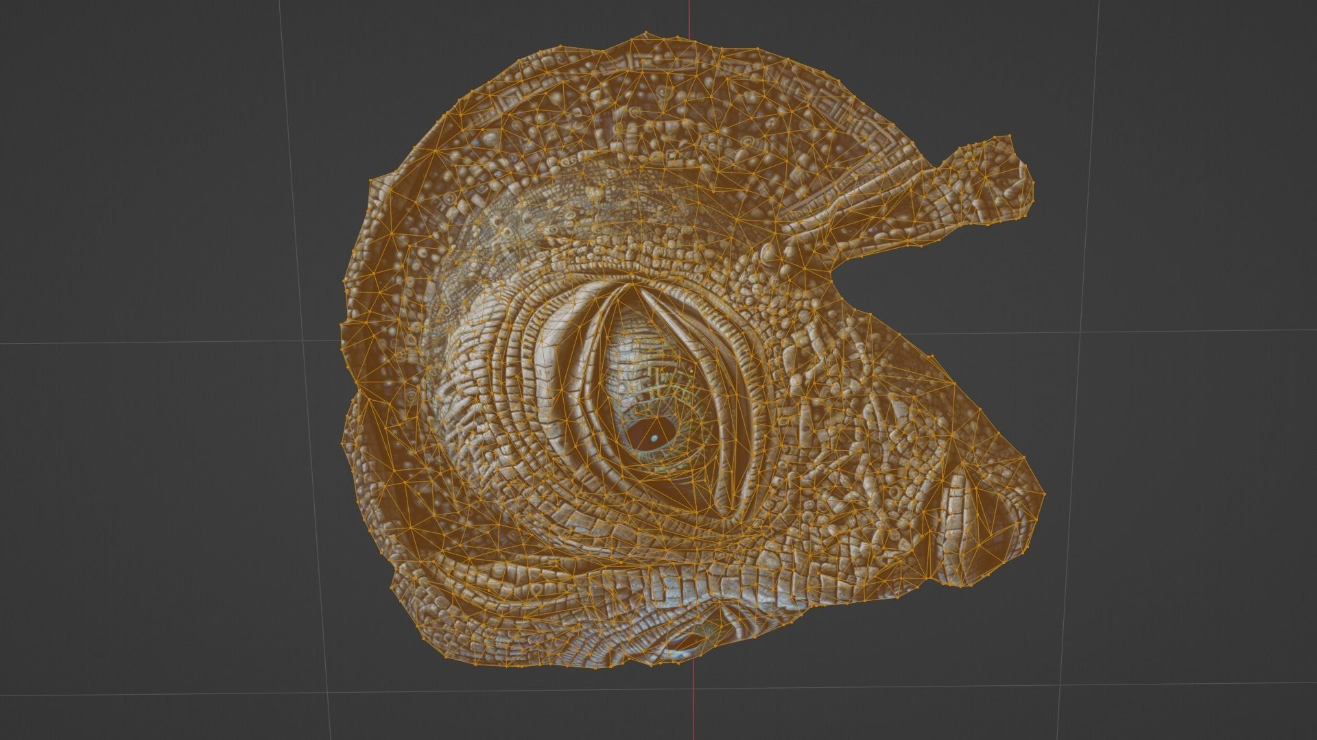 3D alien sea space god mosaic with materials and textures Low-poly 3D model_8