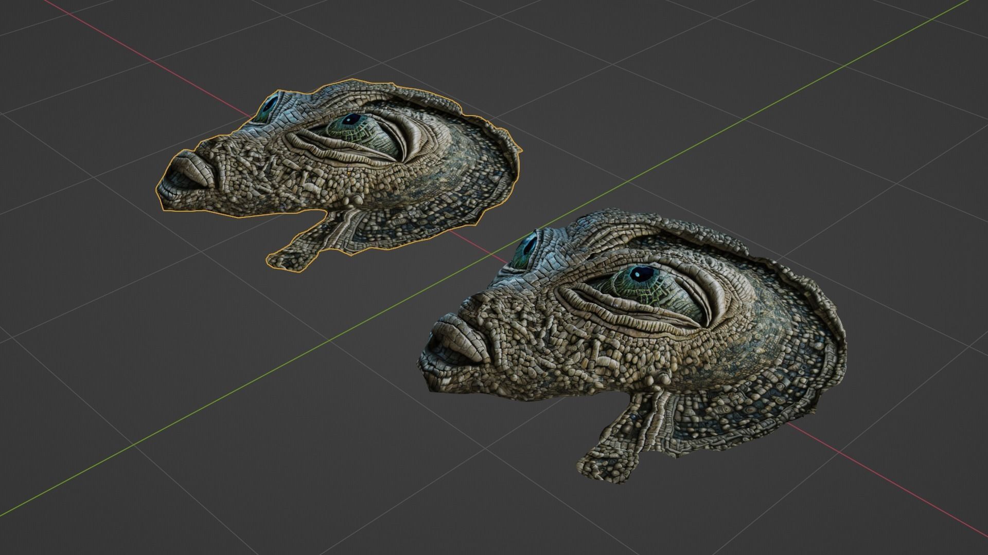 3D alien sea space god mosaic with materials and textures Low-poly 3D model_13