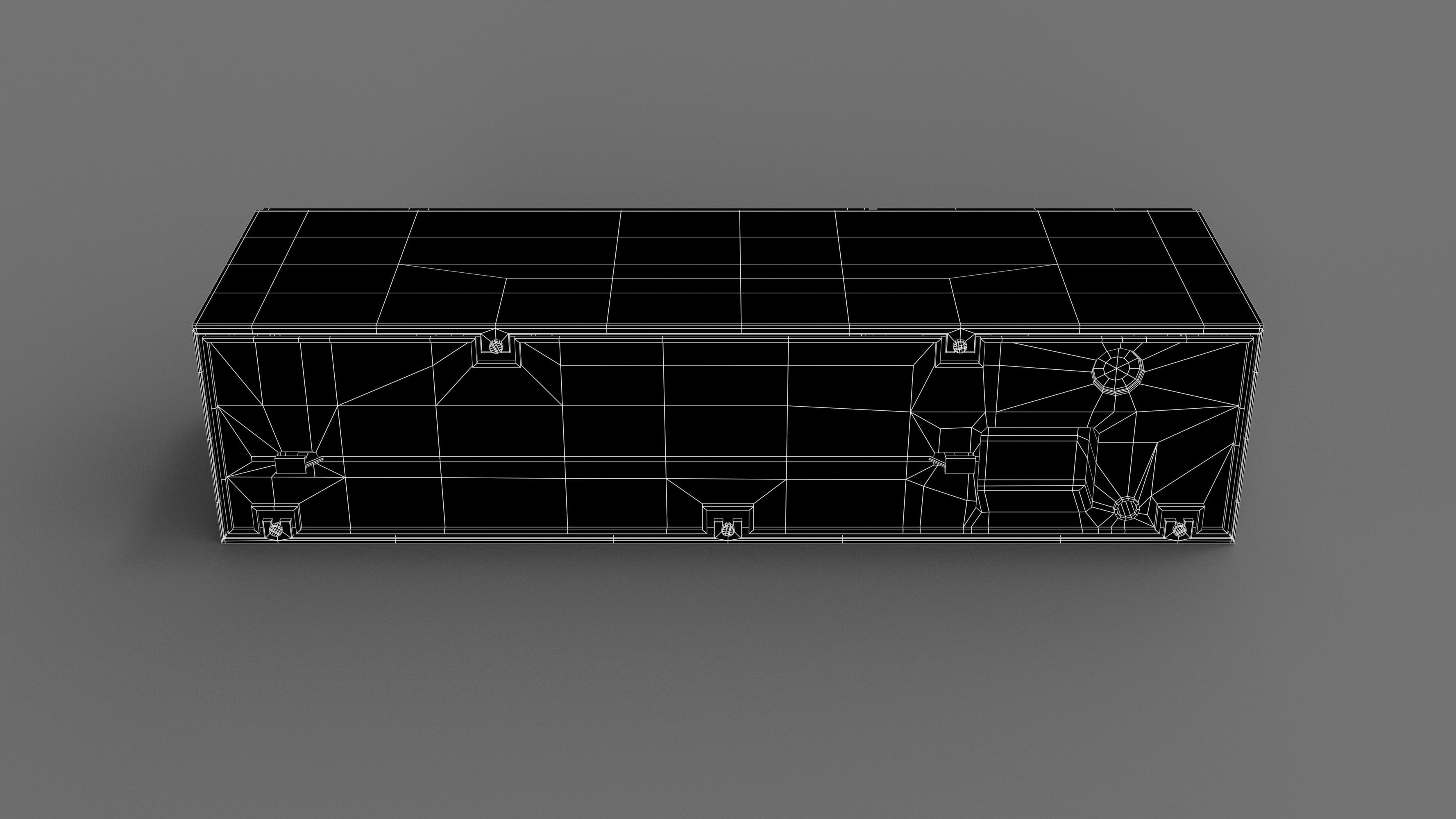 Retro Radio Low-poly 3D model_8